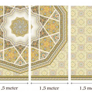 کاغذ دیواری نمدی طرح خاتم